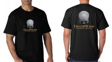 Adult sized tee-shirt with DeathWish logo front and back